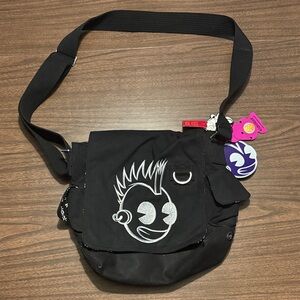 NEW Kidrobot Black Messenger Bag NWT